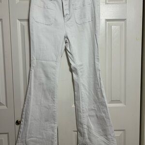 Judy Blue White Button-Fly High-Waist Jeans